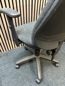 Vantage charcoal fabric swivel chair with height adjustable arms
