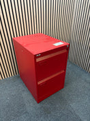 2 drawer filing cabinet in red metal 73Hx46Wx62D