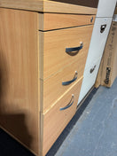 Beech second hand desk high pedestal J3869