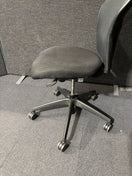 Orangebox DTO-HB Grey fabric and black mesh back swivel chair, height adjustable seat, no arms
