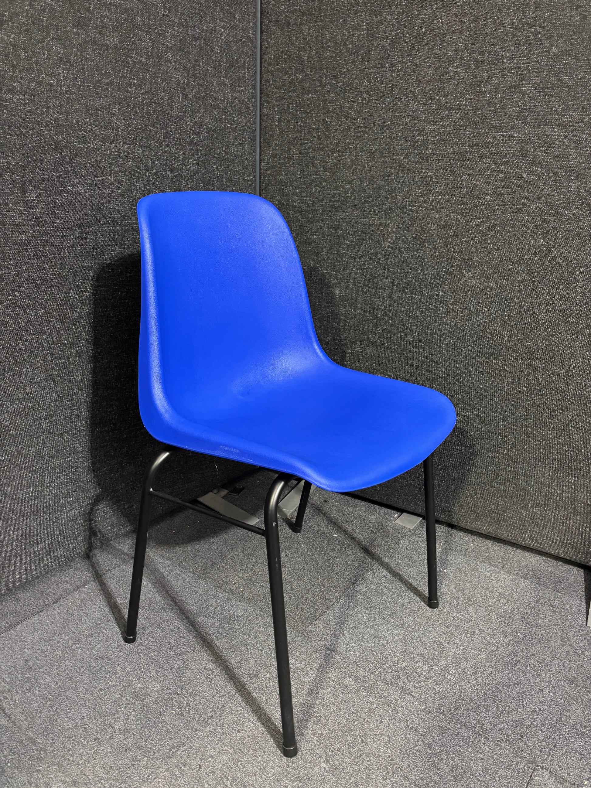 New polyprop blue stacking chair