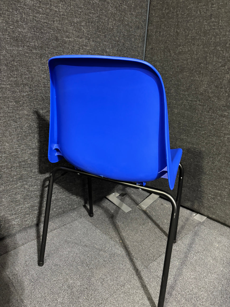 New polyprop blue stacking chair