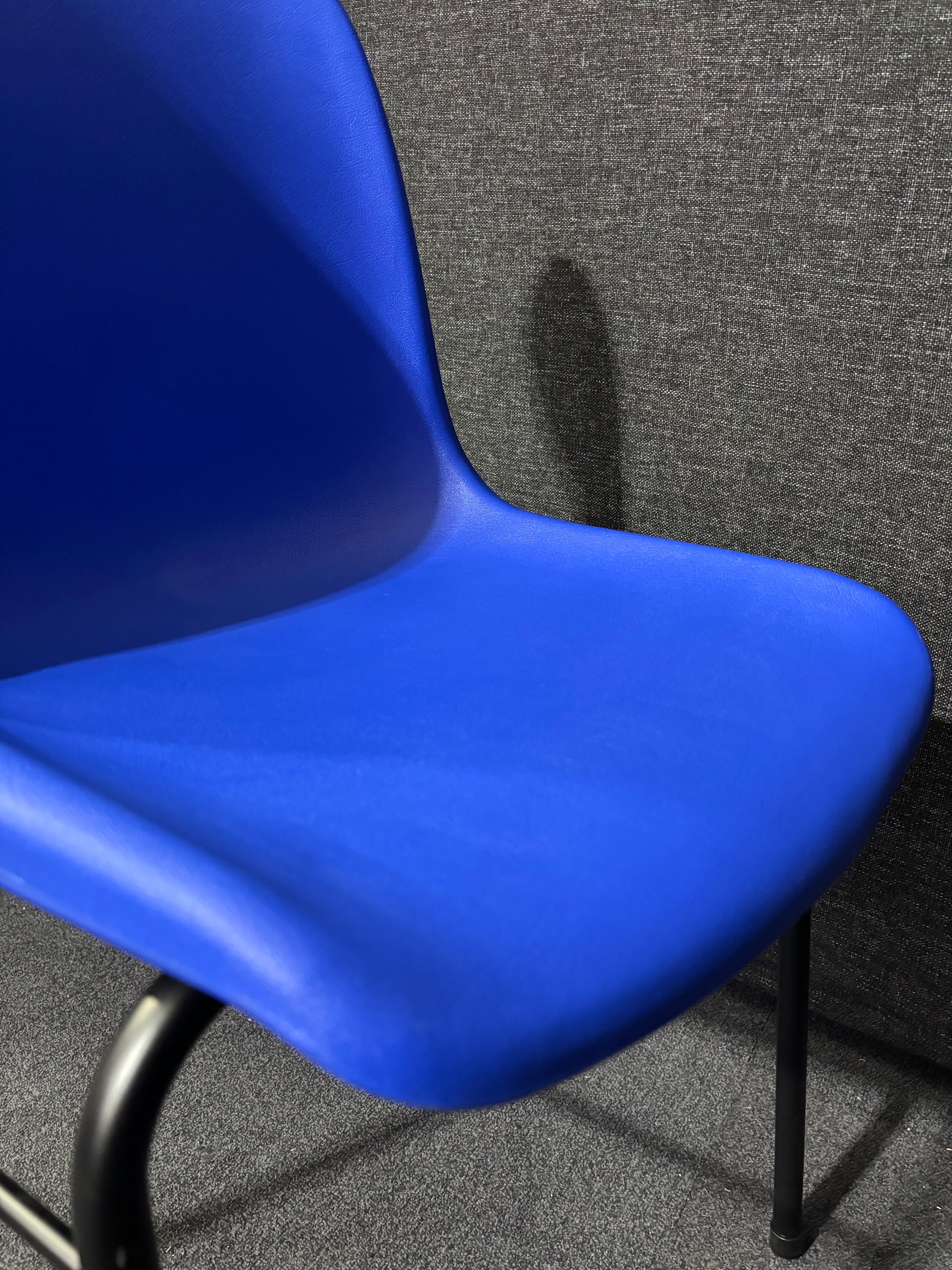 New polyprop blue stacking chair