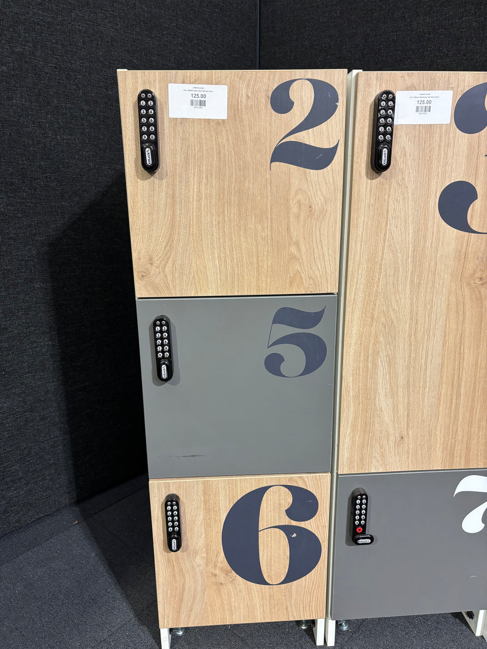 Flux 1300mm high locker with three doors