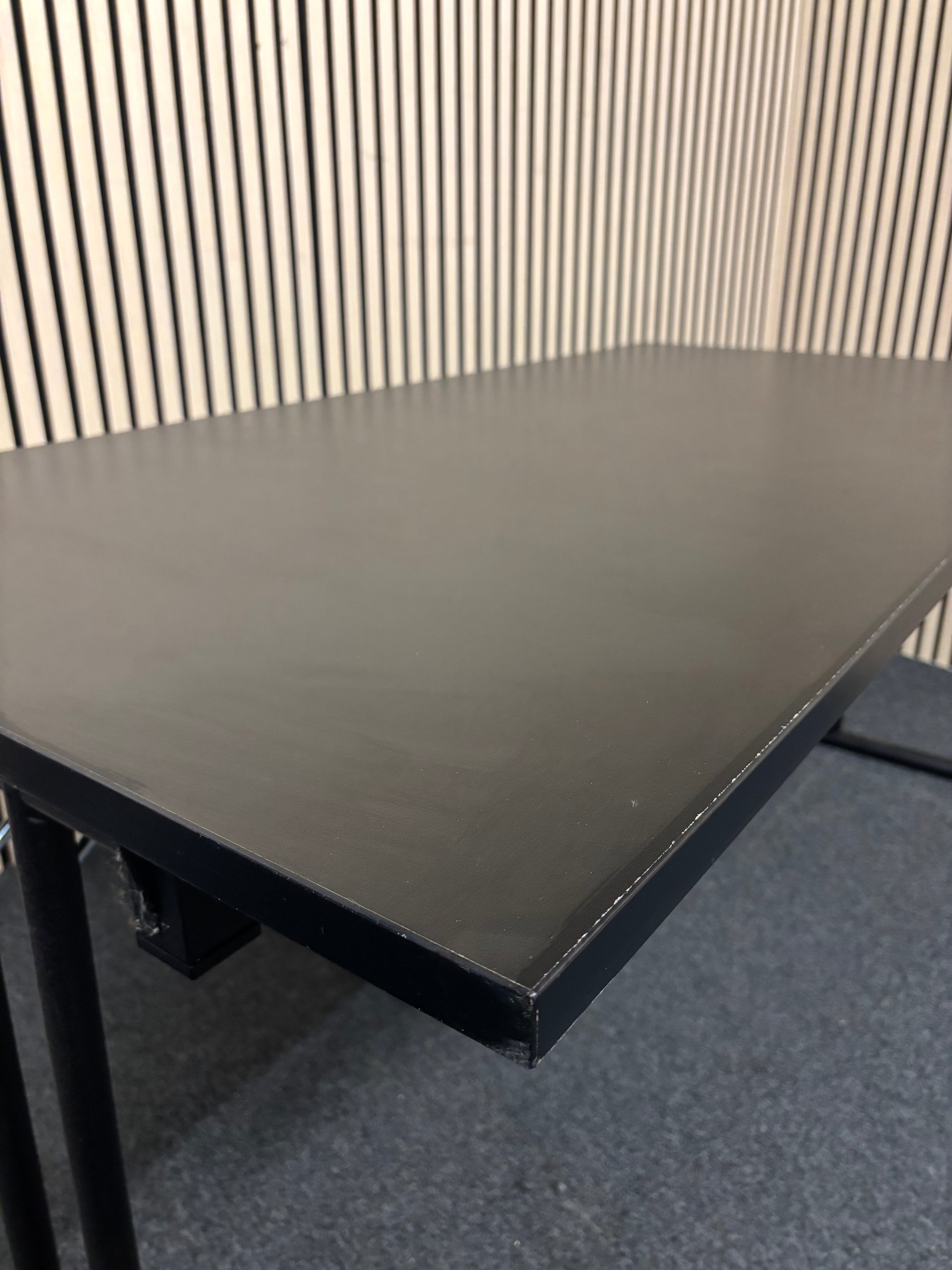 NEW Rectangular deluxe flip top meeting table with black frame 1600*800