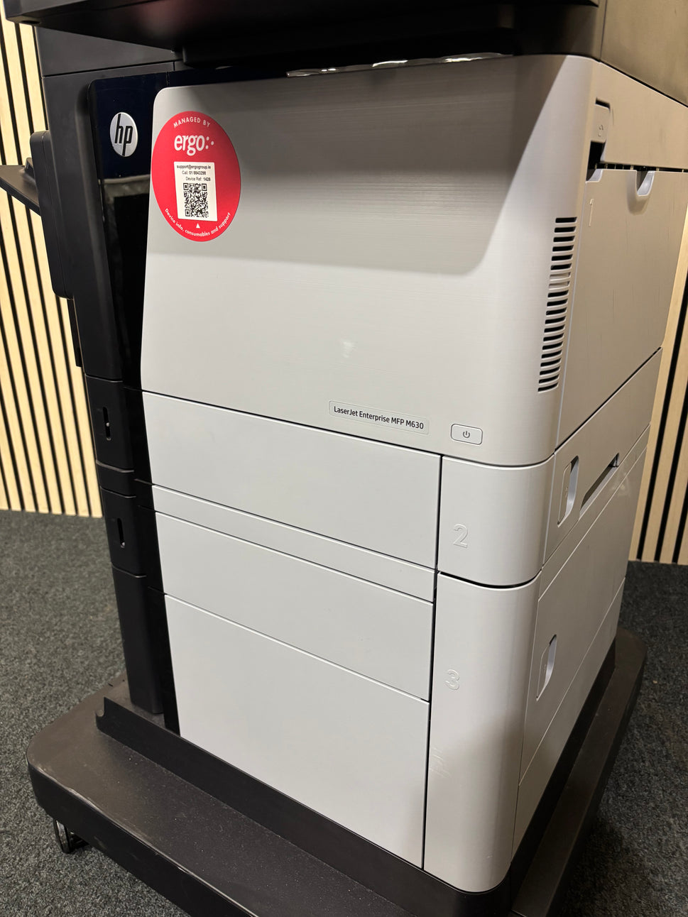 Black HP LaserJet Enterprise MFP M630 Printer