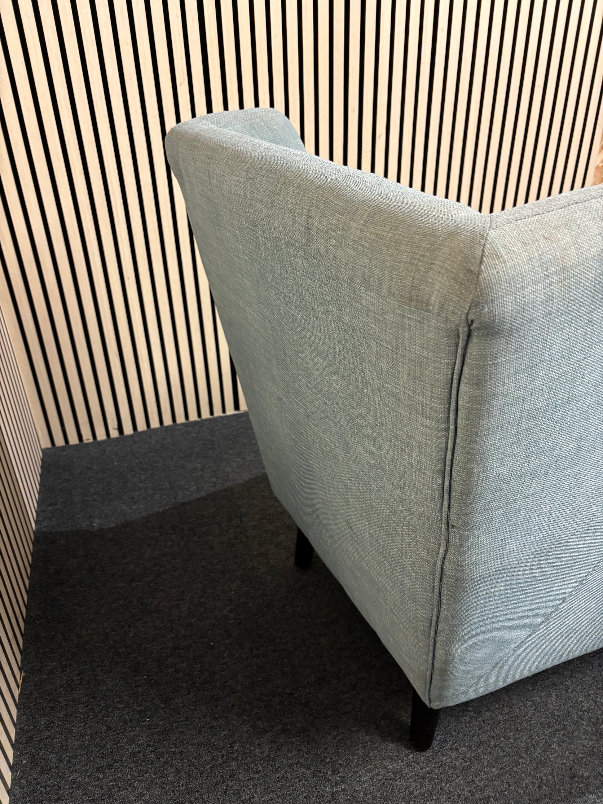 Teal button back armchair 3126