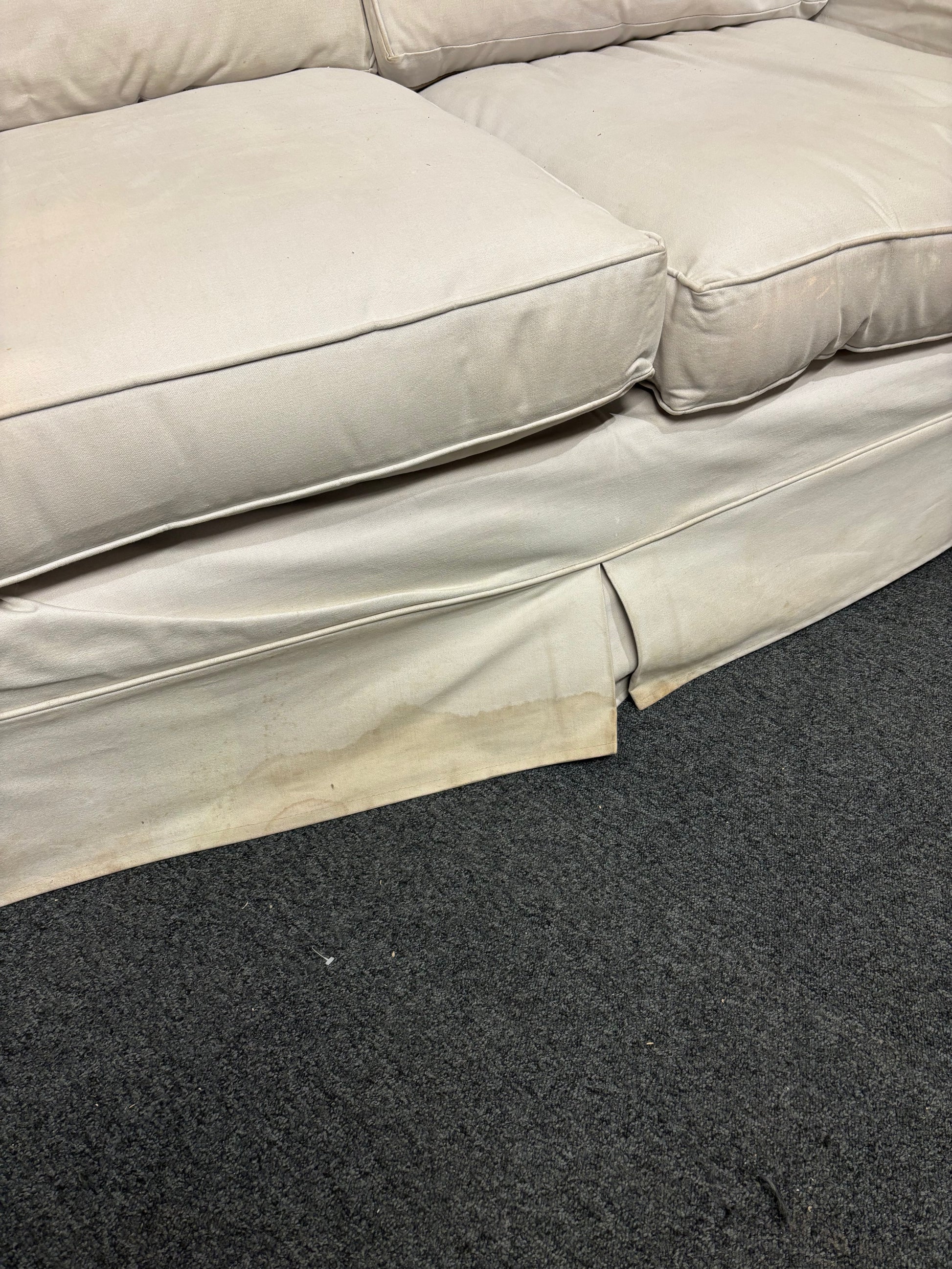 2 seater oatmeal fabric sofa 3126