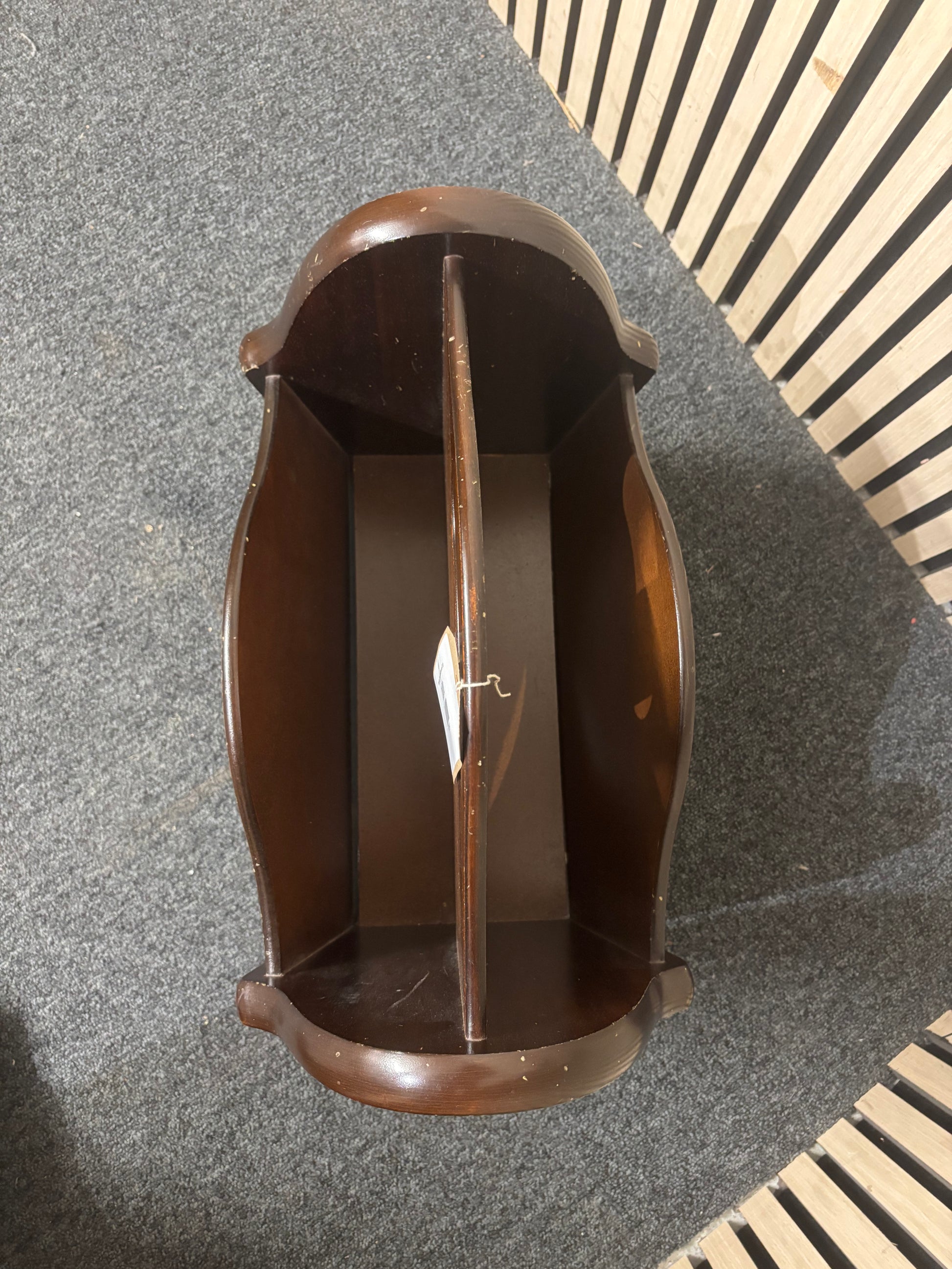 Mahogany framed magazine rack 3126