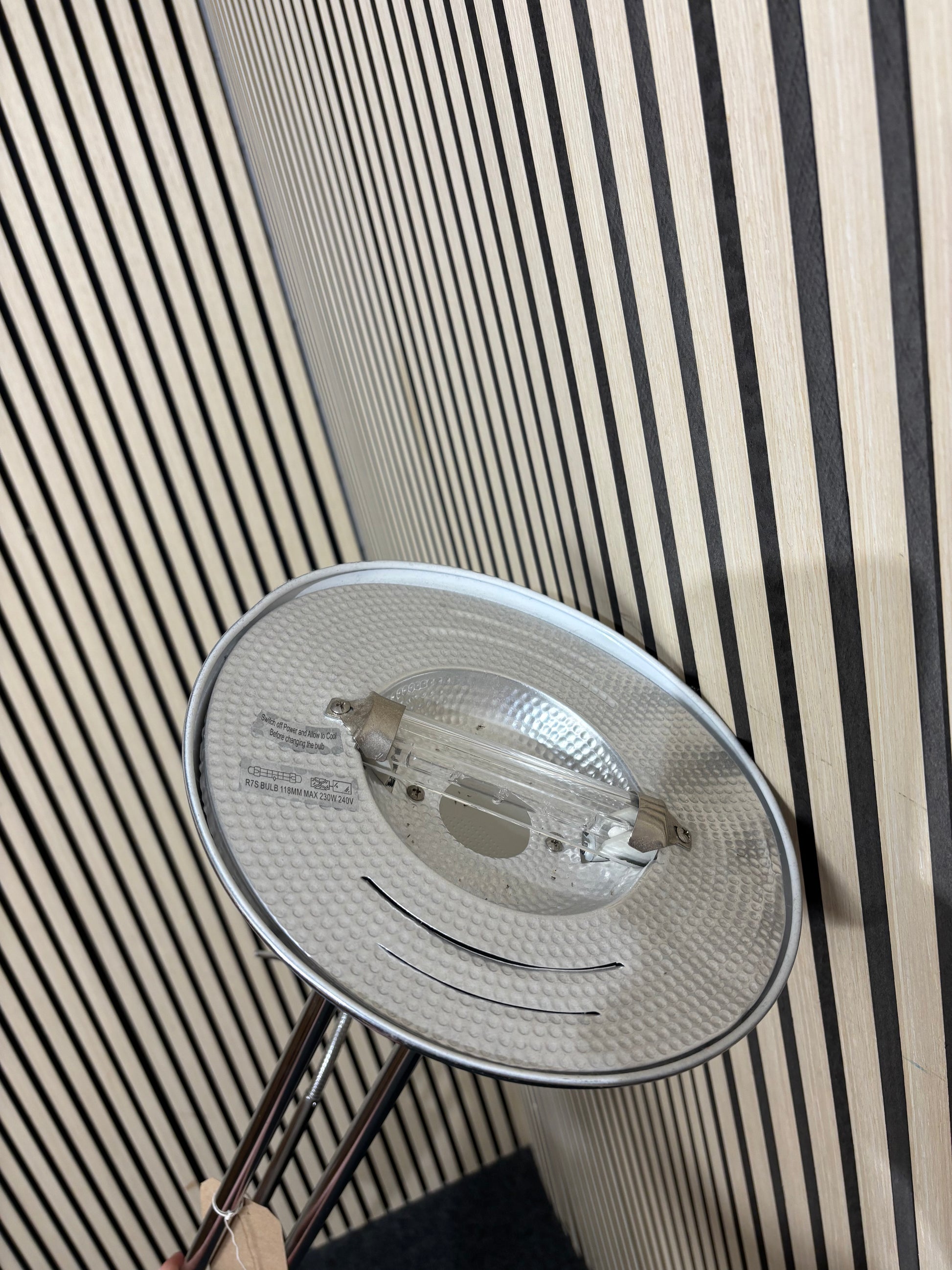 Tall chrome framed standard uplighter 3126