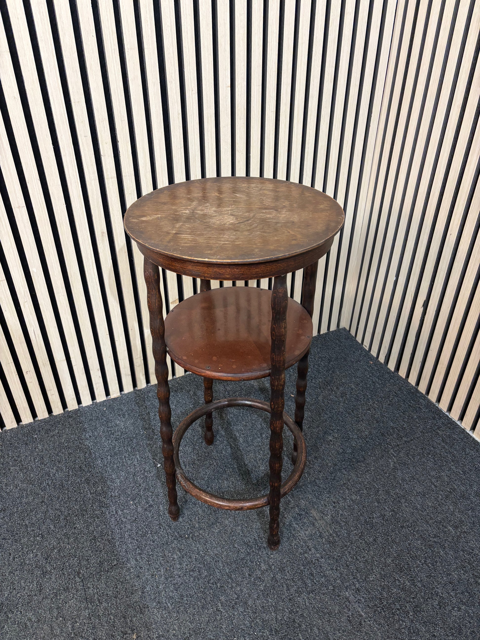 Mahogany tiered circular plant table 3126