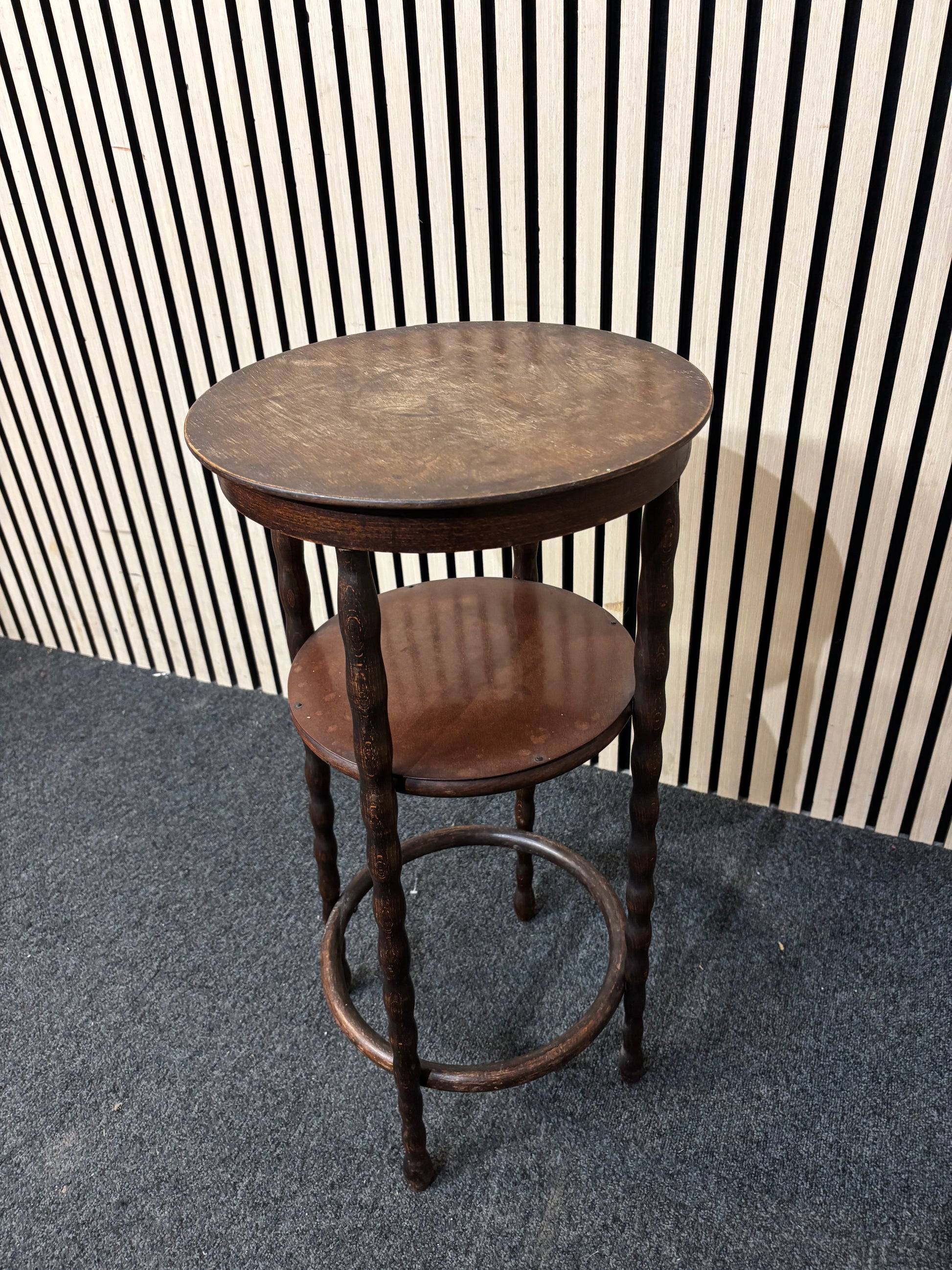 Mahogany tiered circular plant table 3126