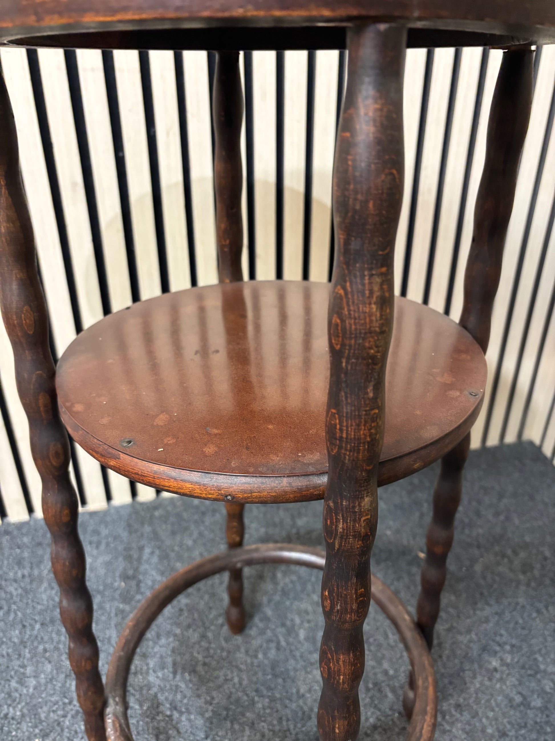 Mahogany tiered circular plant table 3126