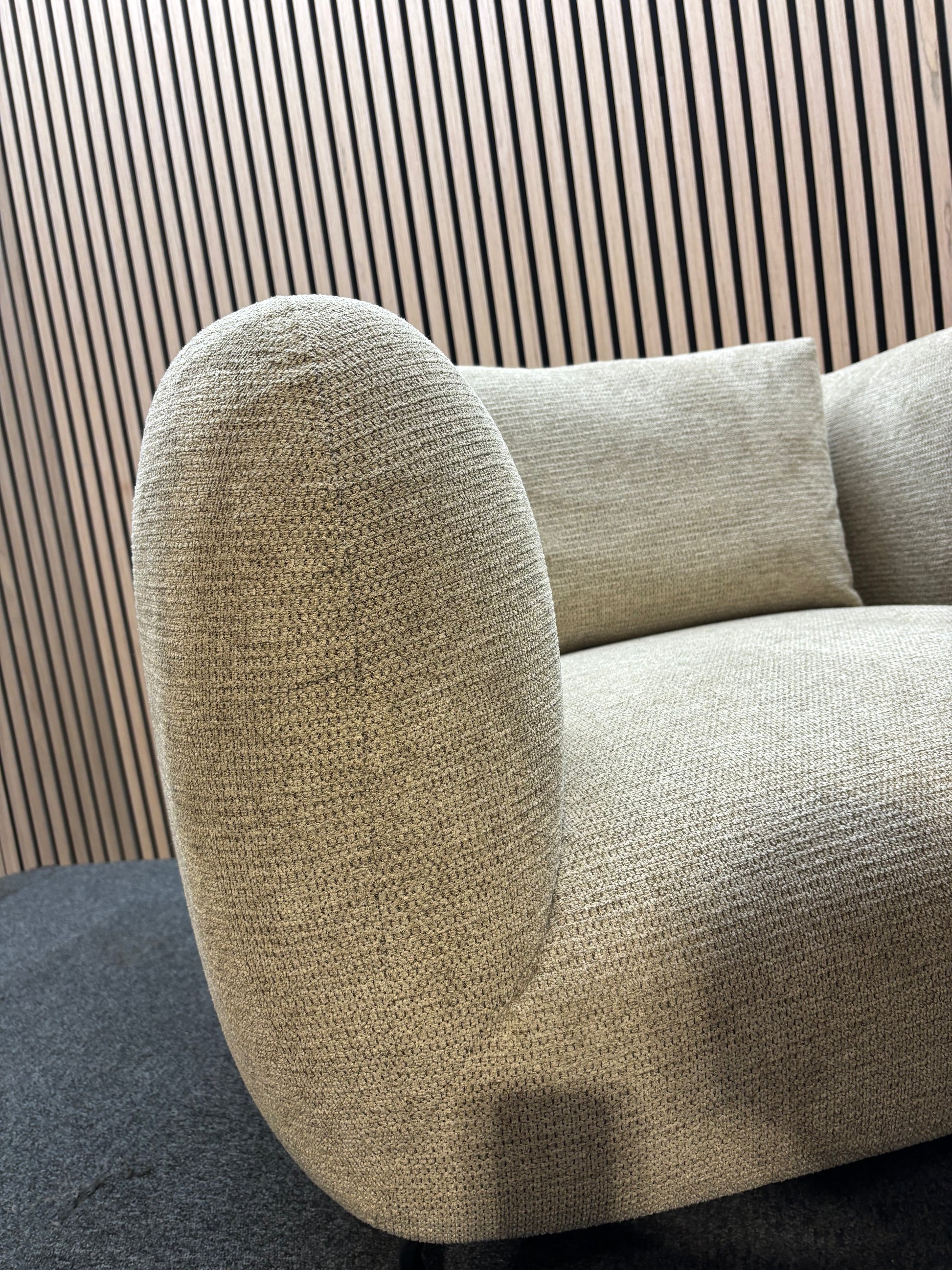 Ebony soft fabric single sofa armchair