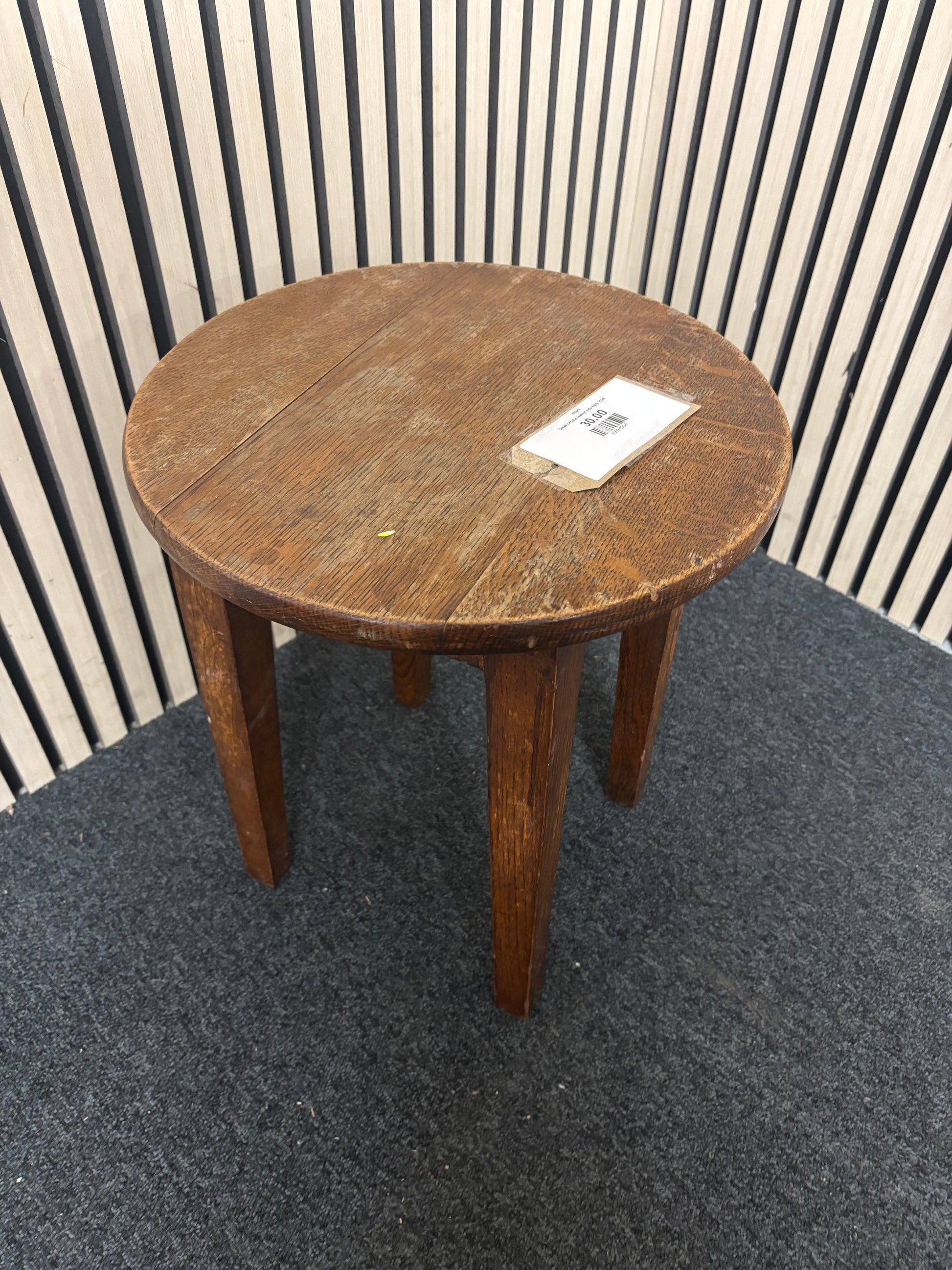 Small circular walnut side table 2226