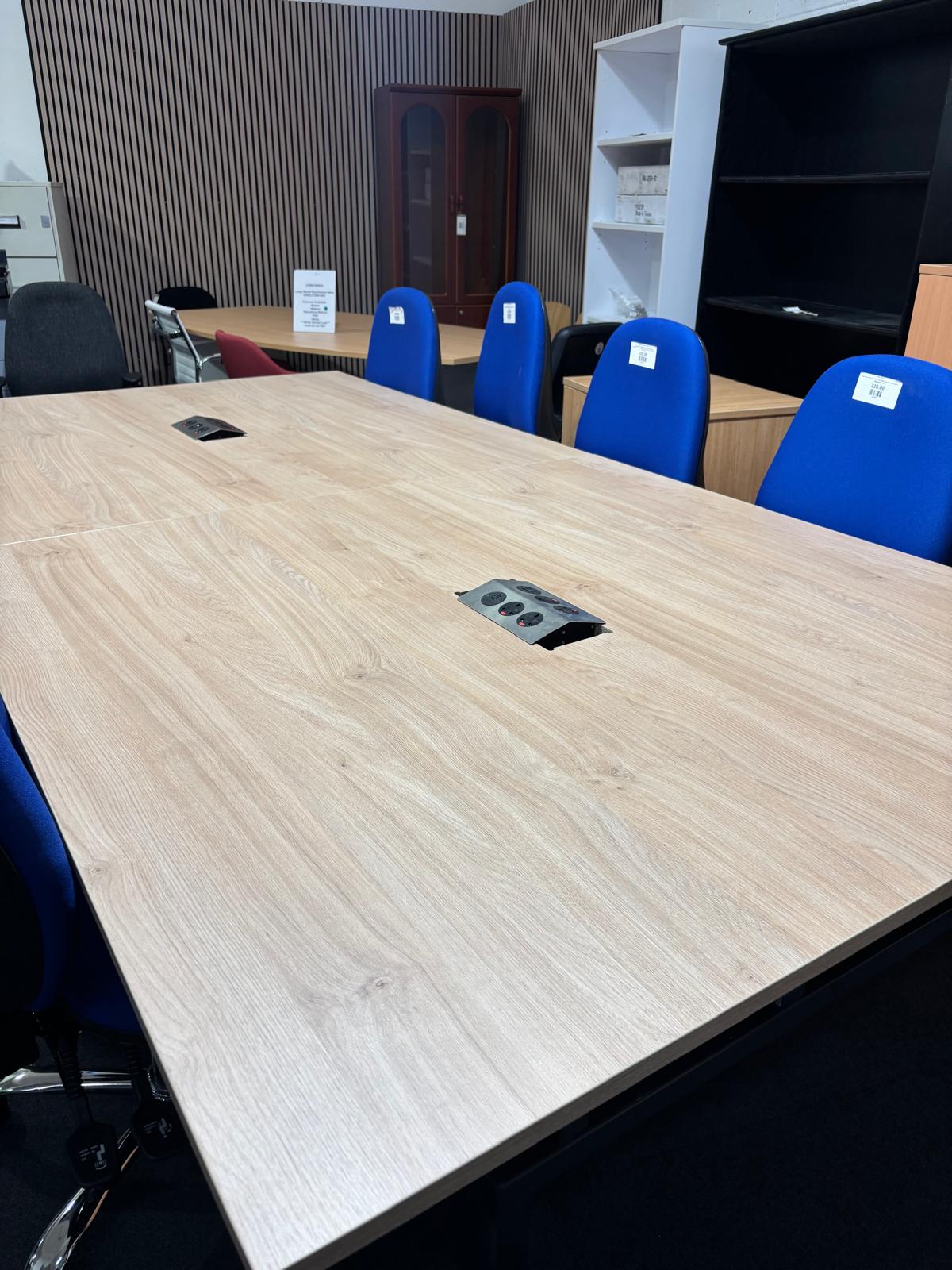 Adapt boardroom table light oak- 3.2m x 1.6m