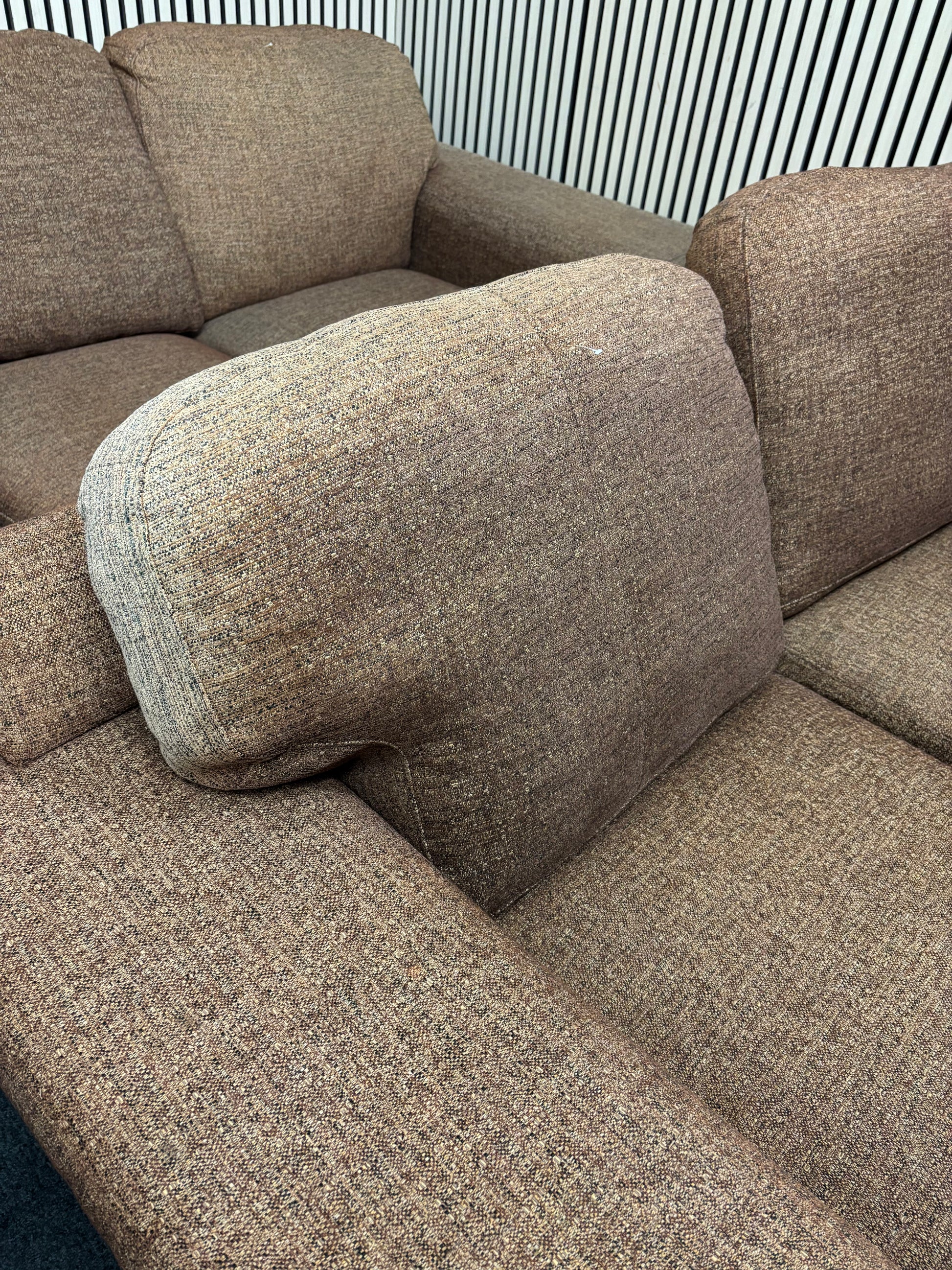 3+2 dark brown fabric suite 2226