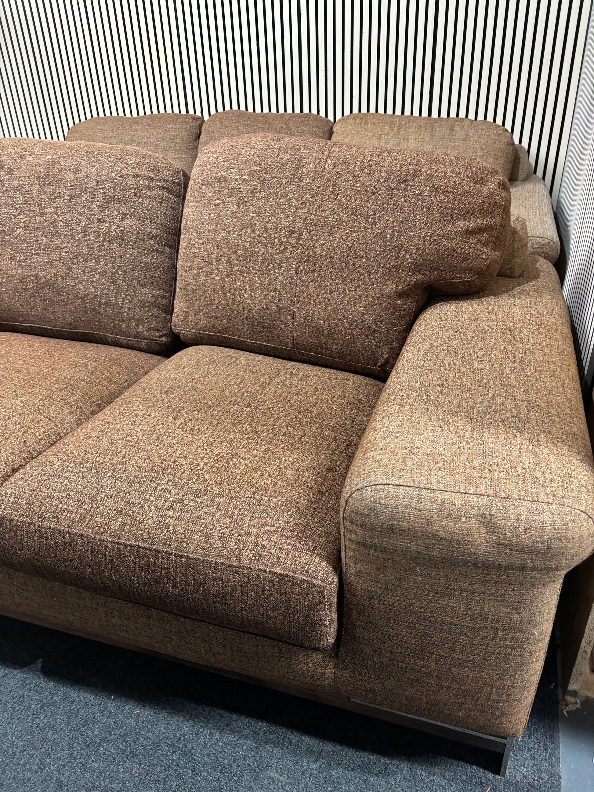 3+2 dark brown fabric suite 2226