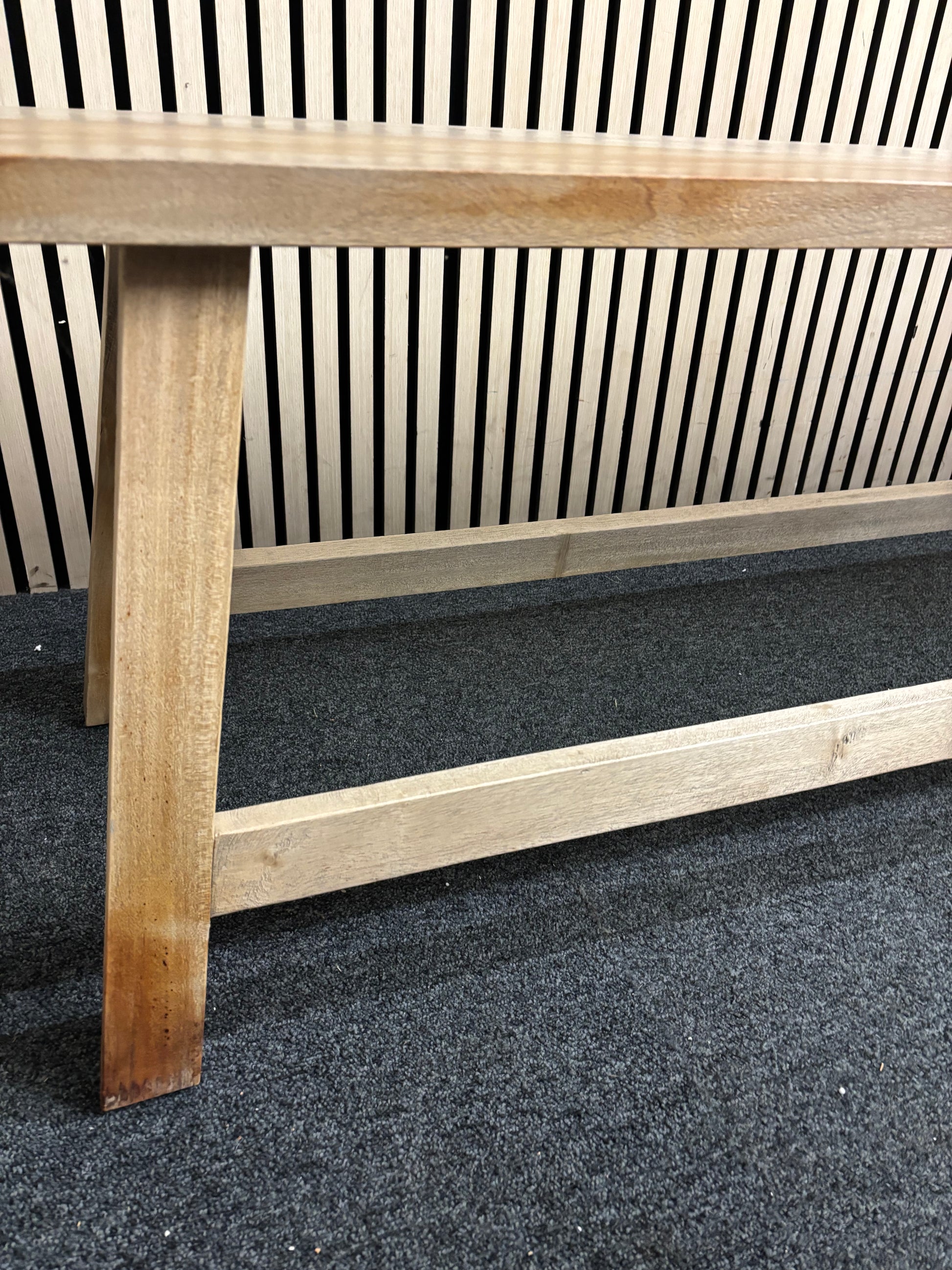 Solid wood stained low long bench 180Lx31Dx49H 43533
