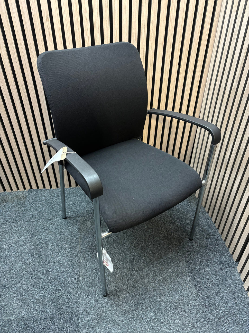 Tori visitor stacking chair- Black