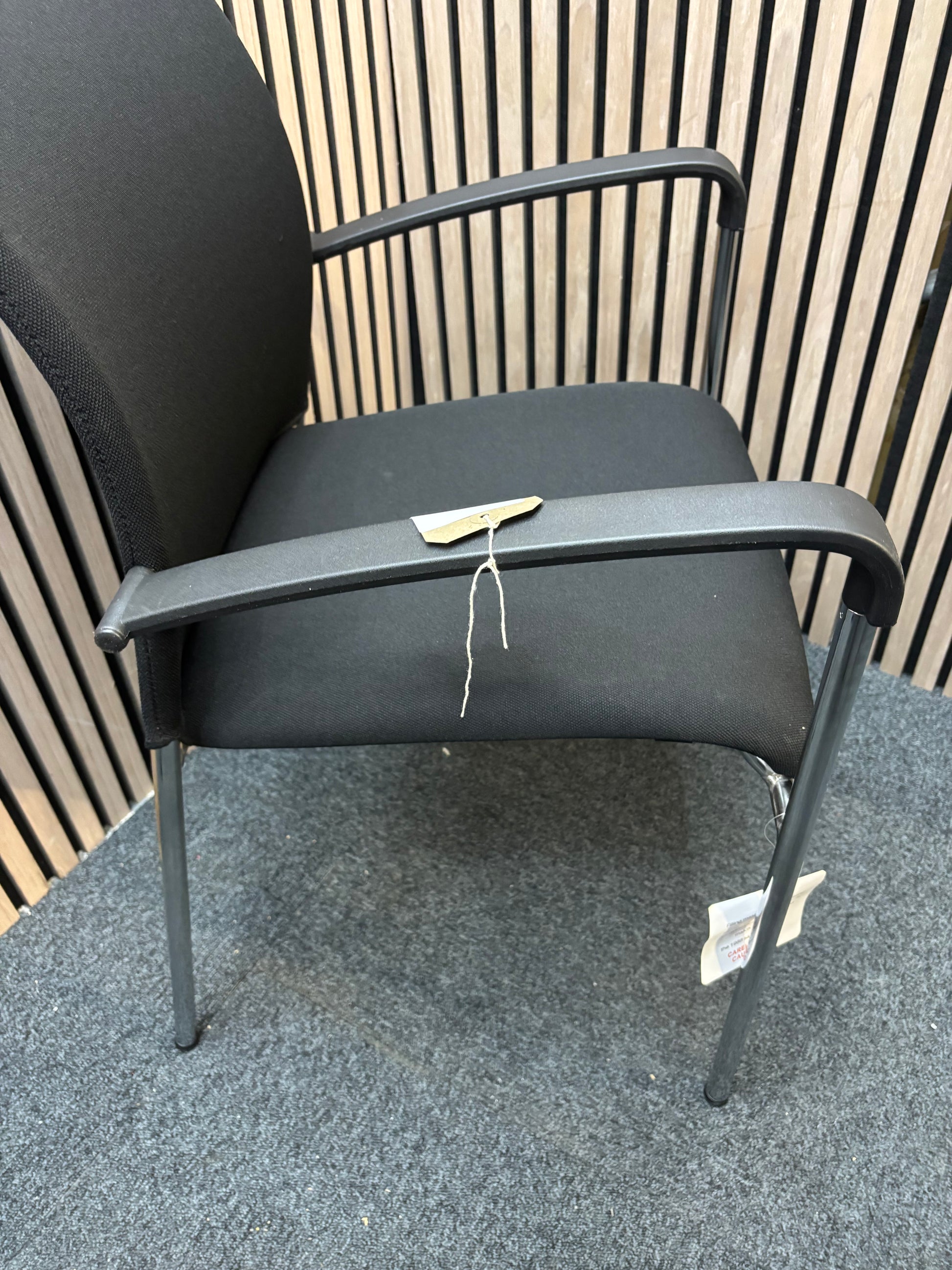 Tori visitor stacking chair- Black