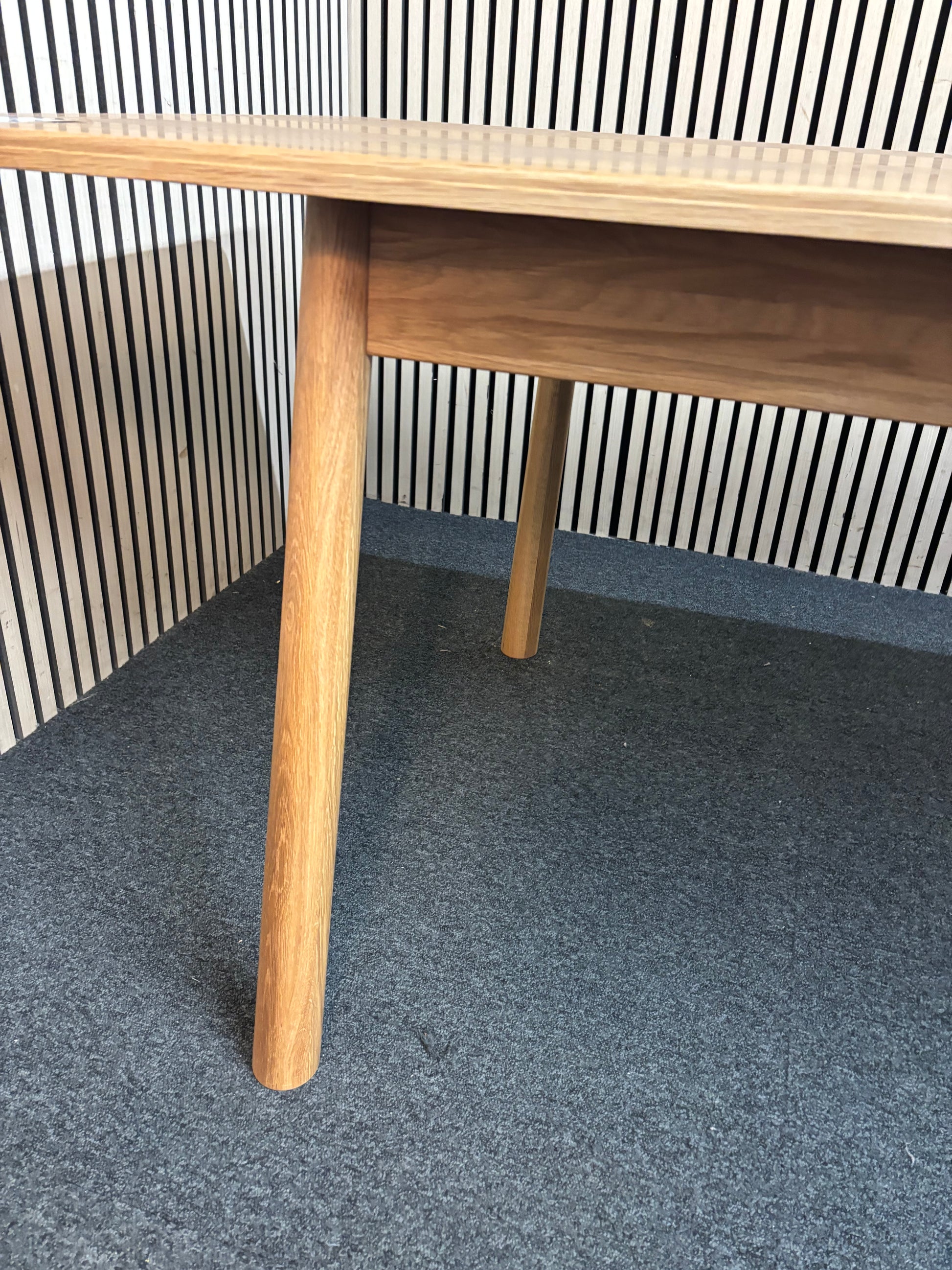 Natural oak large extendable dining table with oak legs 150Lx72Hx90d 43540