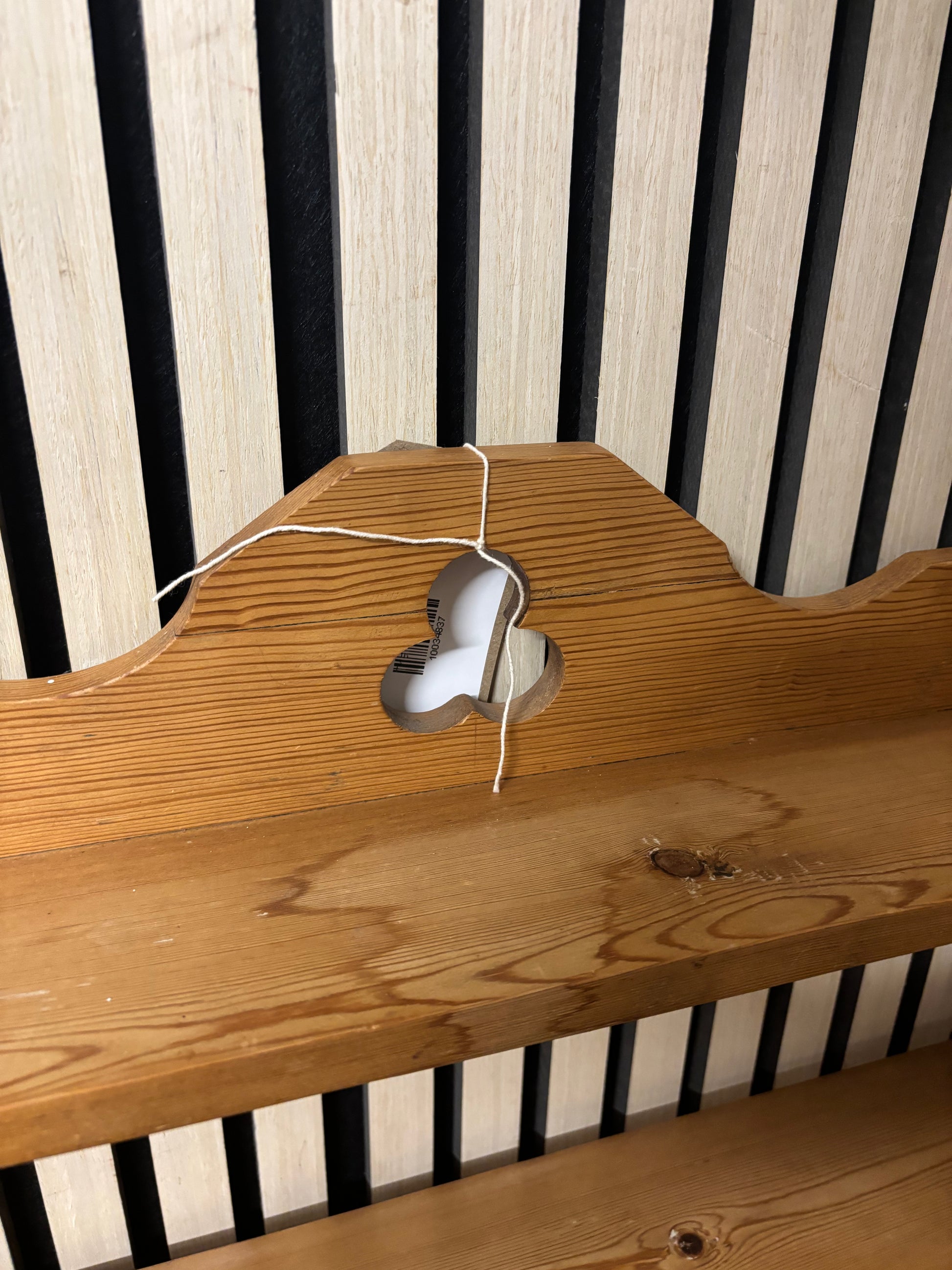 Solid pine wall mounted shelf 43644