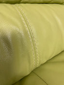 Modern lime green leather corner sofa with right-hand chaise lounge. (L 250 x W 160 cm) 44807