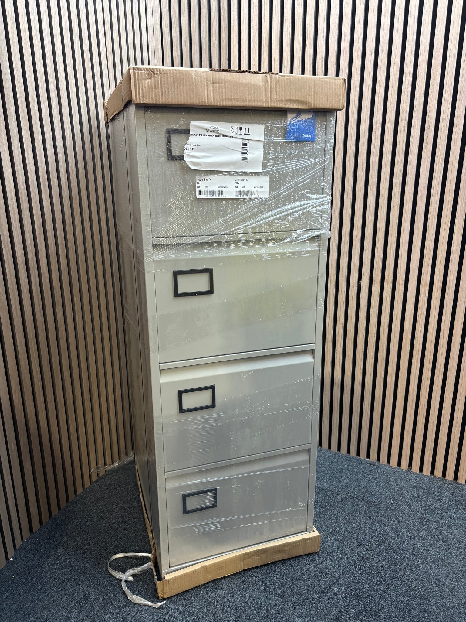 NEW Bisley PSF 4 drawer filing cabinet Goose Grey