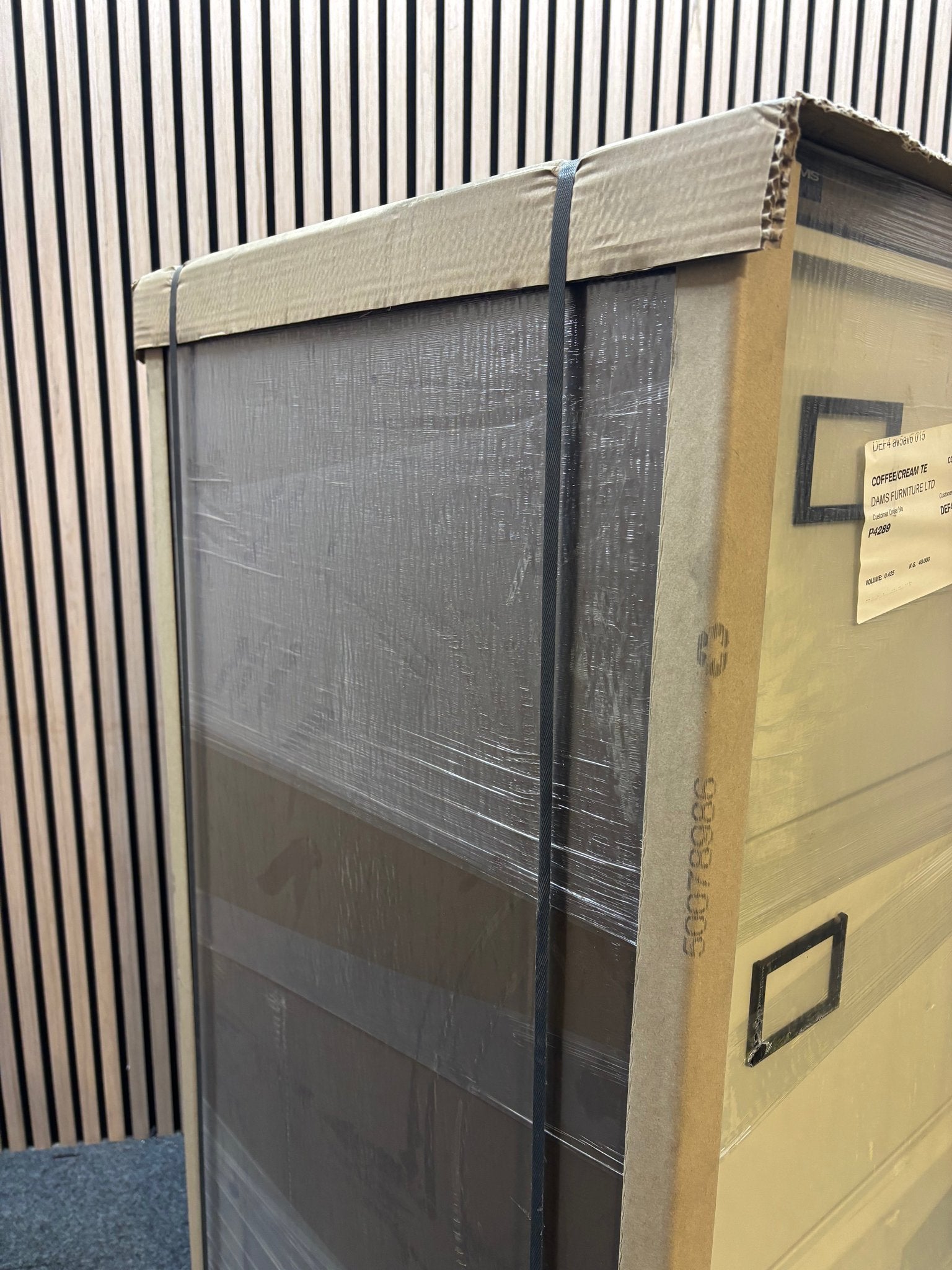 NEW Dams 4 drawer contract filing cabinet Coffee/Cream