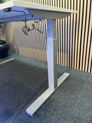 NEW Elevate twin motor height adjustable desk frame in silver with chosen desk tops from 1400-1600L in a choice of colours
