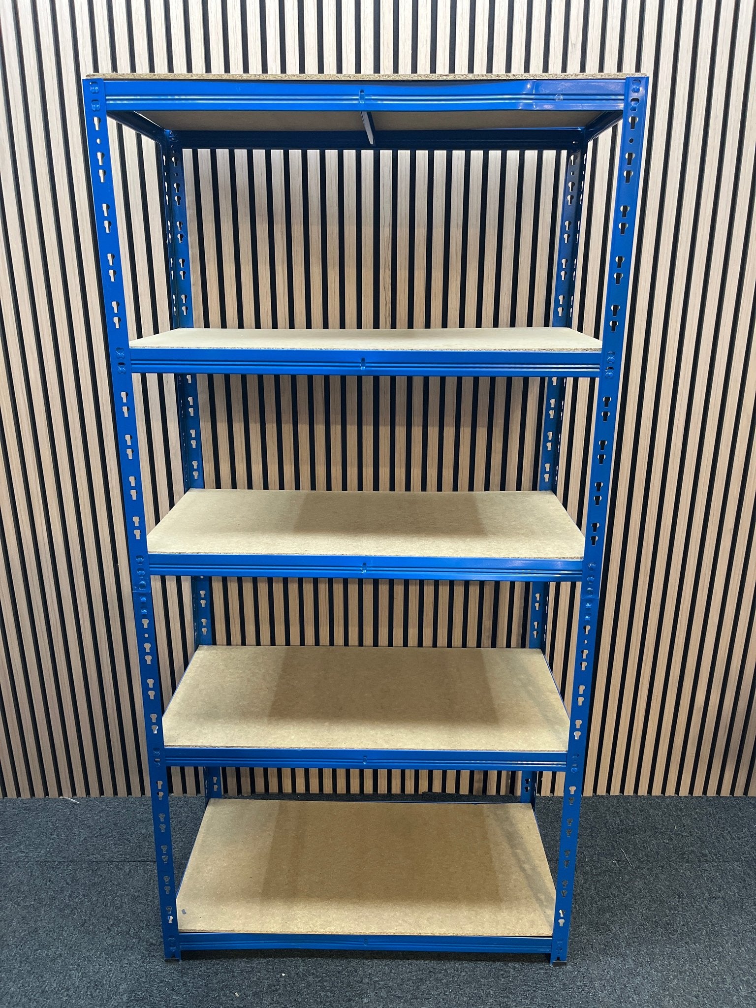New Quick Click Shelving 1800mm High x 900mm Wide x 450mm Deep - 5 Shelf Positions - Loading 350kg/Shelf