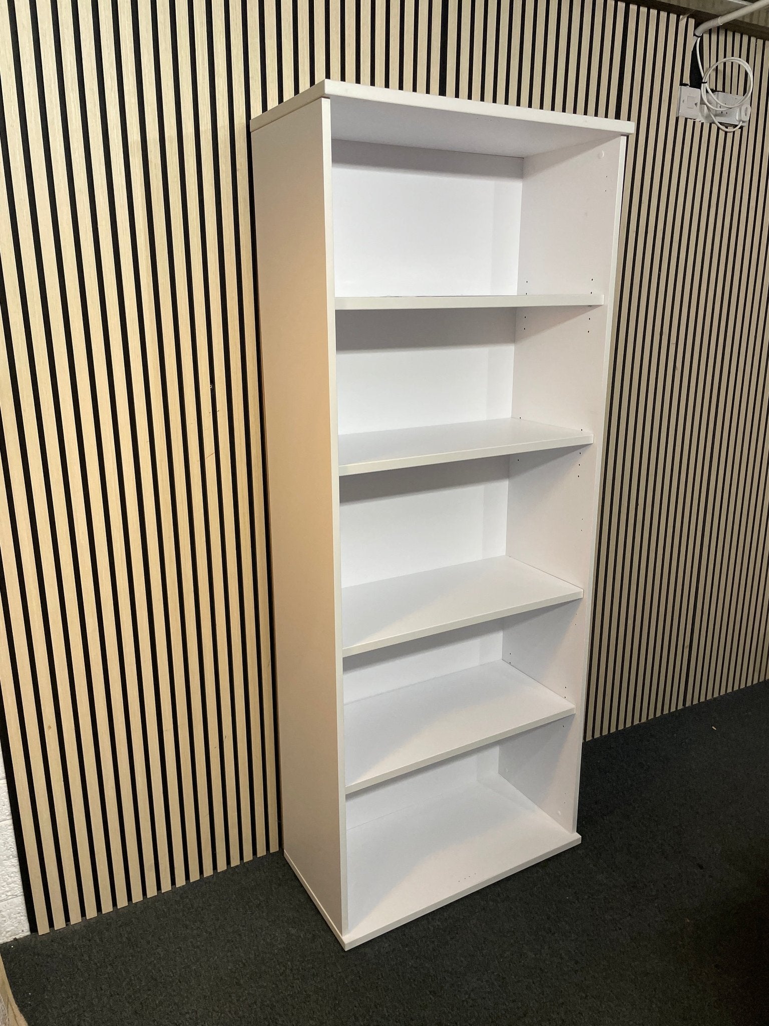 IB2000BCH (BRAND NEW AVAILABLE IN WHITE OR BEECH ONLY) 2000H Bookcase, 5 Adjustable Shelves, 2000H x 400D x 800W