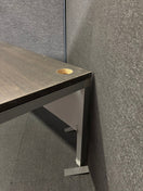Dark wood 1600*800 metal framed second hand straight desk