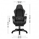 NEW Huzaro Force 3.7 Carbon gaming chair in black PU leatherette with fixed arms