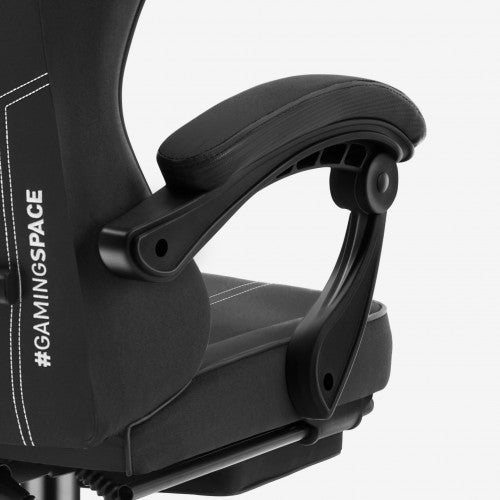 NEW Huzaro Force 3.7 Carbon gaming chair in black PU leatherette with fixed arms
