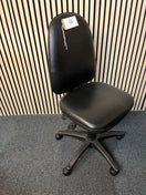 Black Vinyl swivel chair - no arms 3425