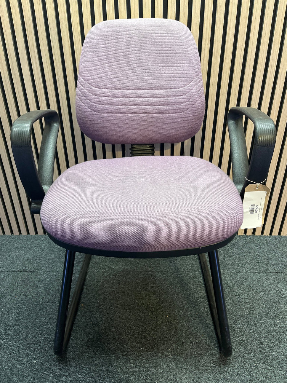 Pink Fabric Cantilever Framed Meeting Chair 3425