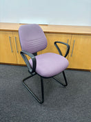 Pink Fabric Cantilever Framed Meeting Chair 3425