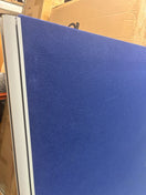 Floor standing dark blue fabric screen - (1600mm Wide x 1200mm High)