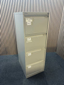 4 drawer filing cabinet in grey metal