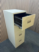 Grey metal 4 drawer filing cabinet
