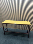 125 x 90 beech study desk with metal legs