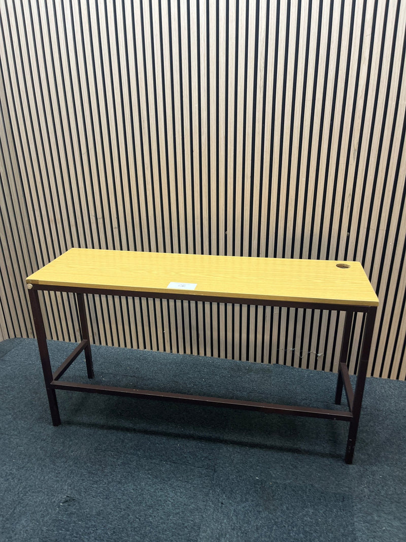 125 x 90 beech study desk with metal legs