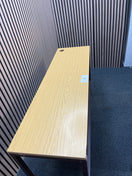 125 x 90 beech study desk with metal legs