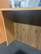 Beech and walnut reception reception counter (H 104 x W 120 x D 61 cm) J3908