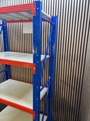 NEW All Metal HEAVY DUTY longspan racking 2000Hx1000Lx600D to include 2 no. upright, 4 no. shelf positions with metal shelves J3909
