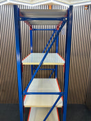 NEW All Metal HEAVY DUTY longspan racking 2000Hx1000Lx600D to include 2 no. upright, 4 no. shelf positions with metal shelves J3909