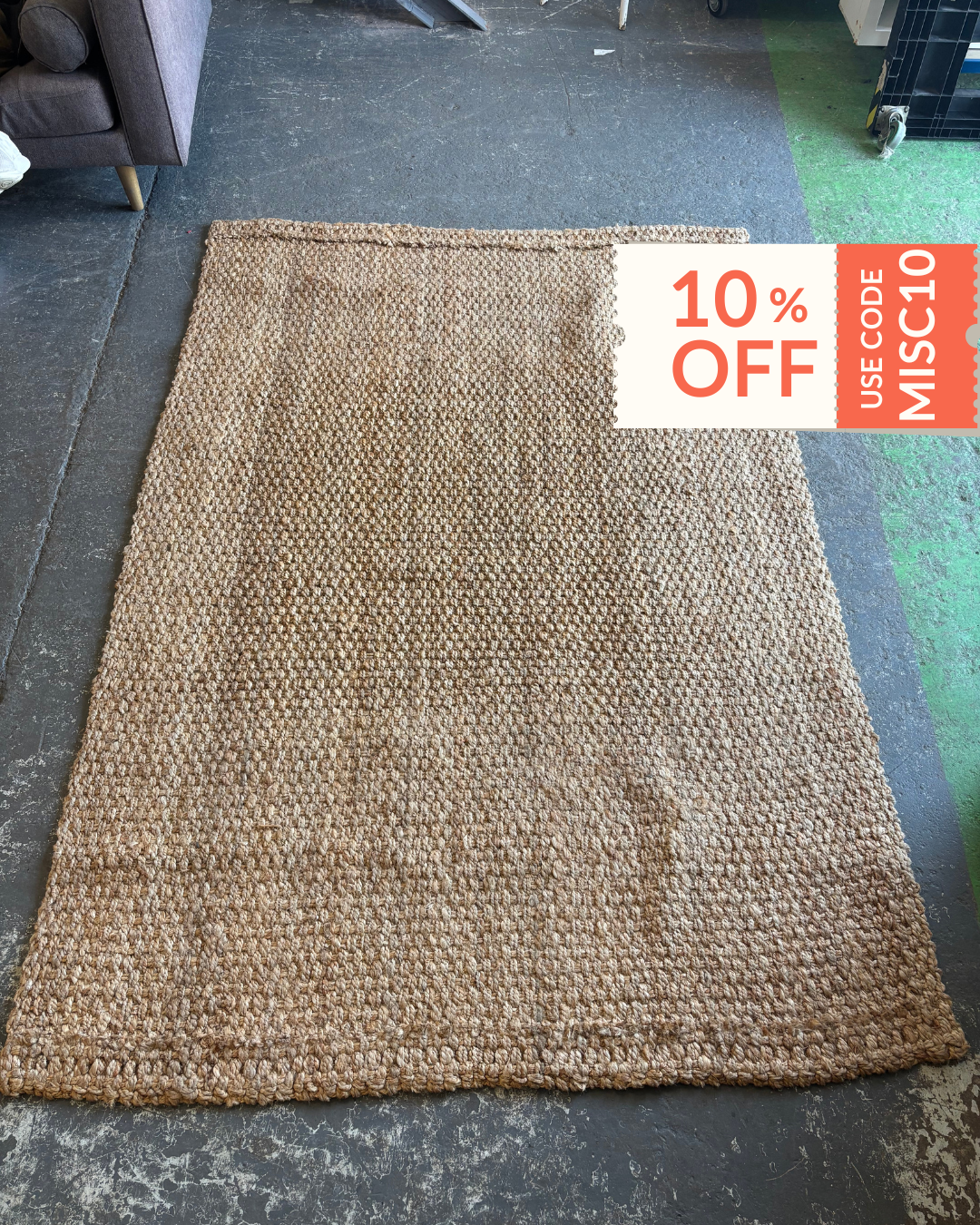 Hemp style large rug 2226