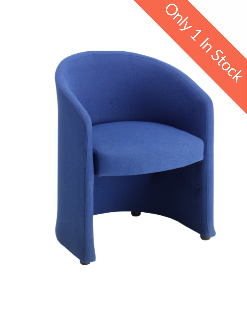 Slender 1 seater fabric reception tub chair